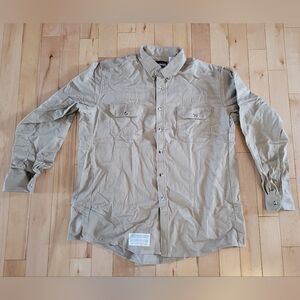 Bulwark FR men's size XL tan button up shirt